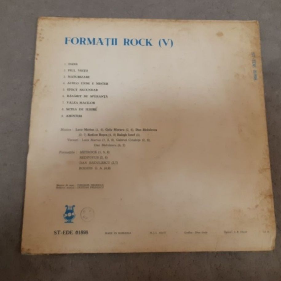 Disc vinil formații rock 5, Mondial, FFN