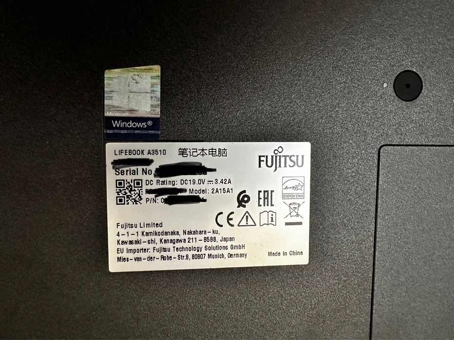 NOU Laptop Fujitsu Lifebook A3510 i5 Gen 10, 8GB DDR4, Nou