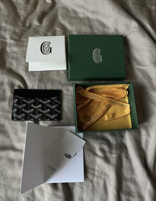Goyard black and white cardholder