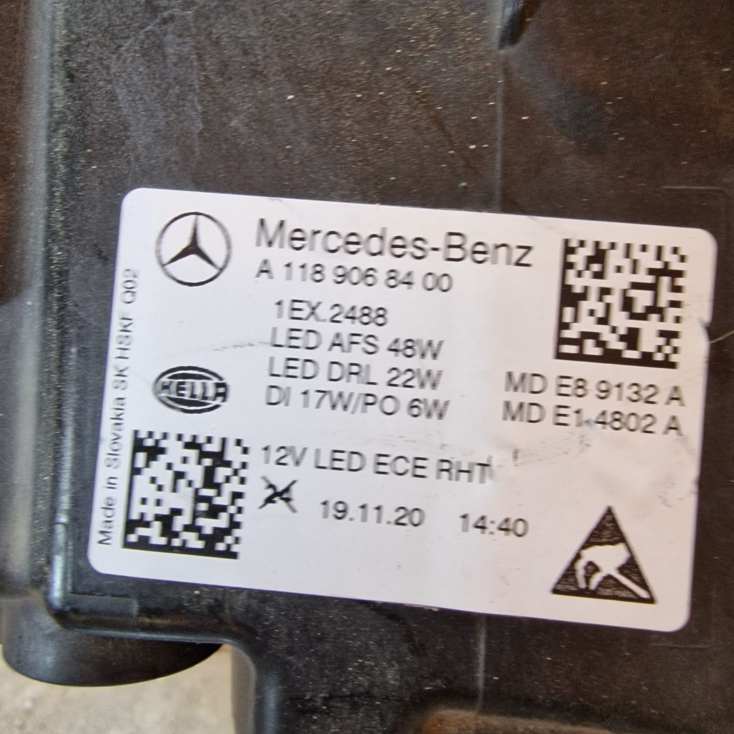 Mercedes Benz CLA W118 led high performance 2020 десен фар
