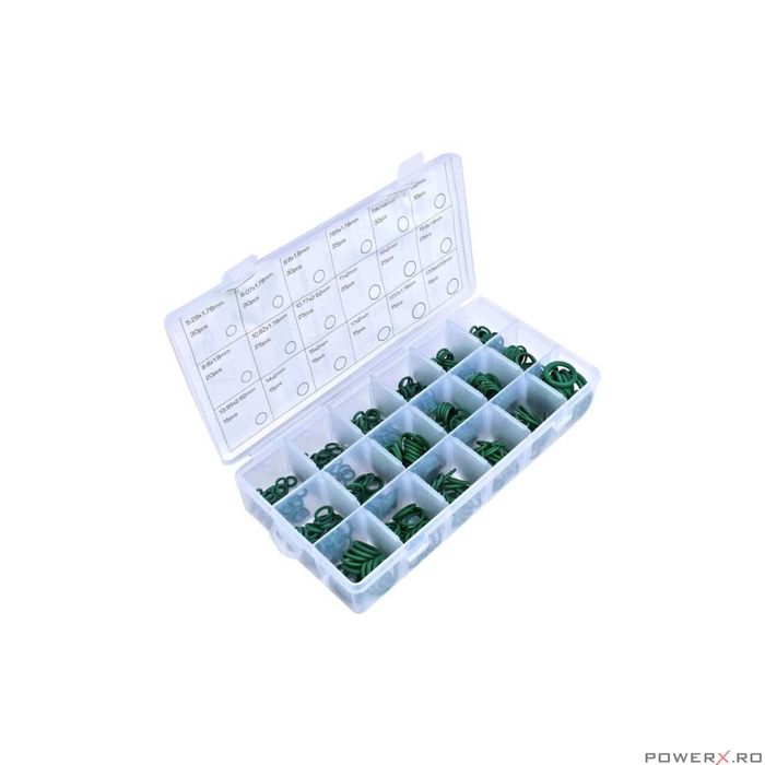 Set garnituri tip O-ring, 390 piese, -30 ° C - + 150 ° C, Asta