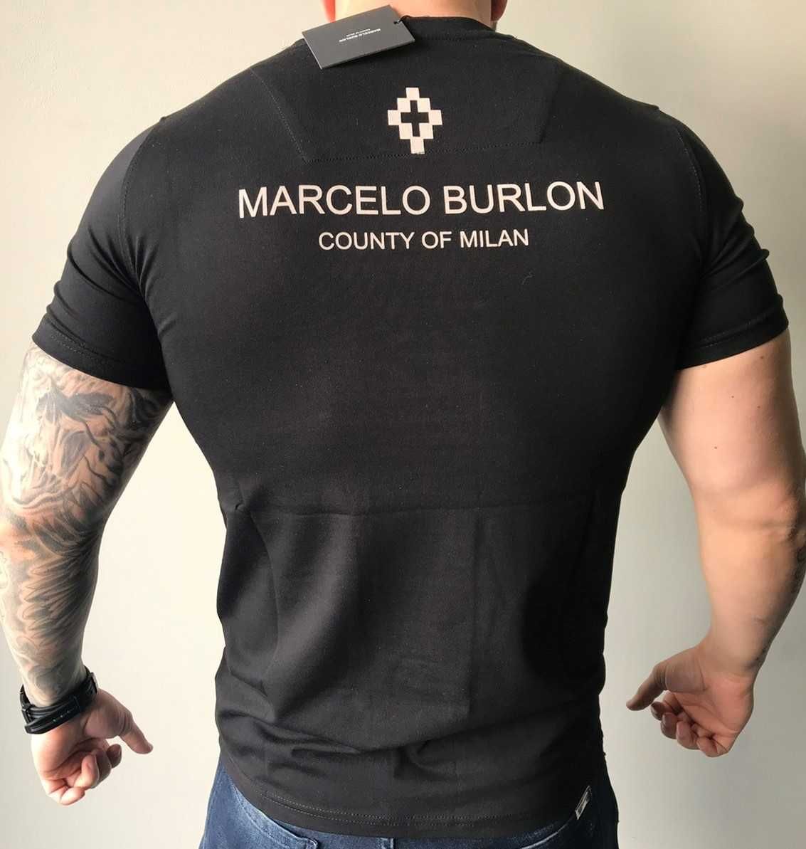 Мъжка тениска MARCELO BURLON чисто нова с етикети