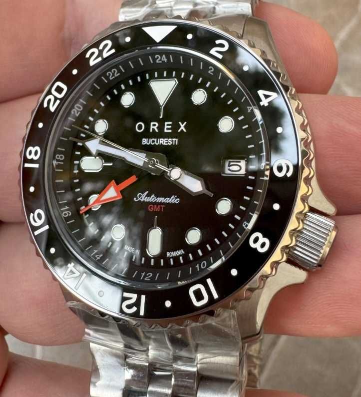 Orex Bucuresti Automat NH34 GMT Diver 200 m Inox Safir Ceramic Jubilee