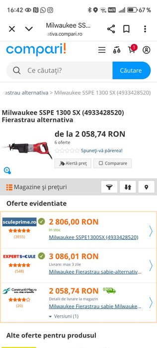 Fierăstrău Milwaukee sspe1300sx