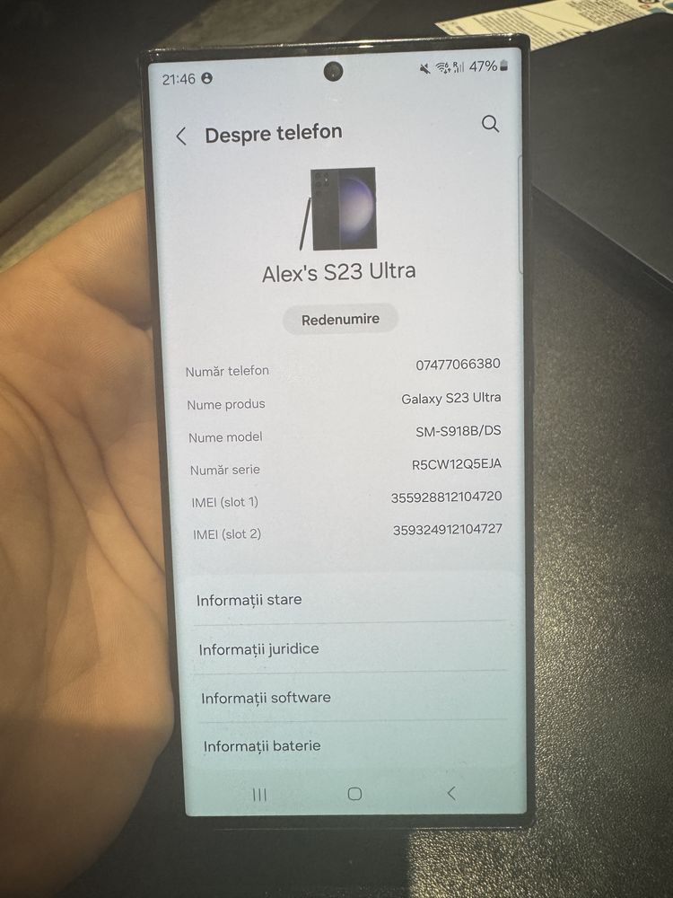 Samsung S23 Ultra / 256GB / Dual Sim / eSim