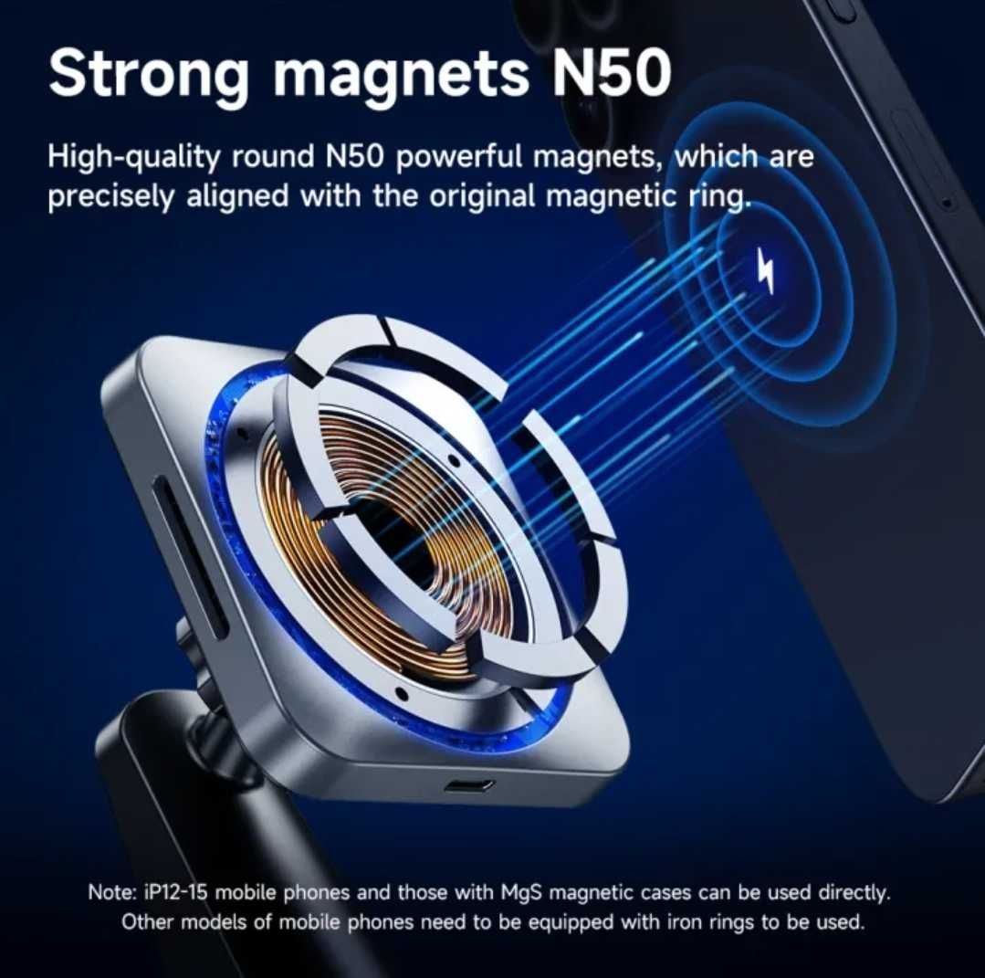 Hoco HW15 Speed Магнитный Авто Держатель MagSafe 15W For iPhone 14 15