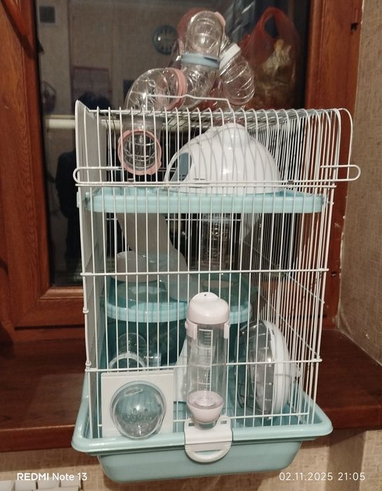 Клетка 2х этажная для хомячков