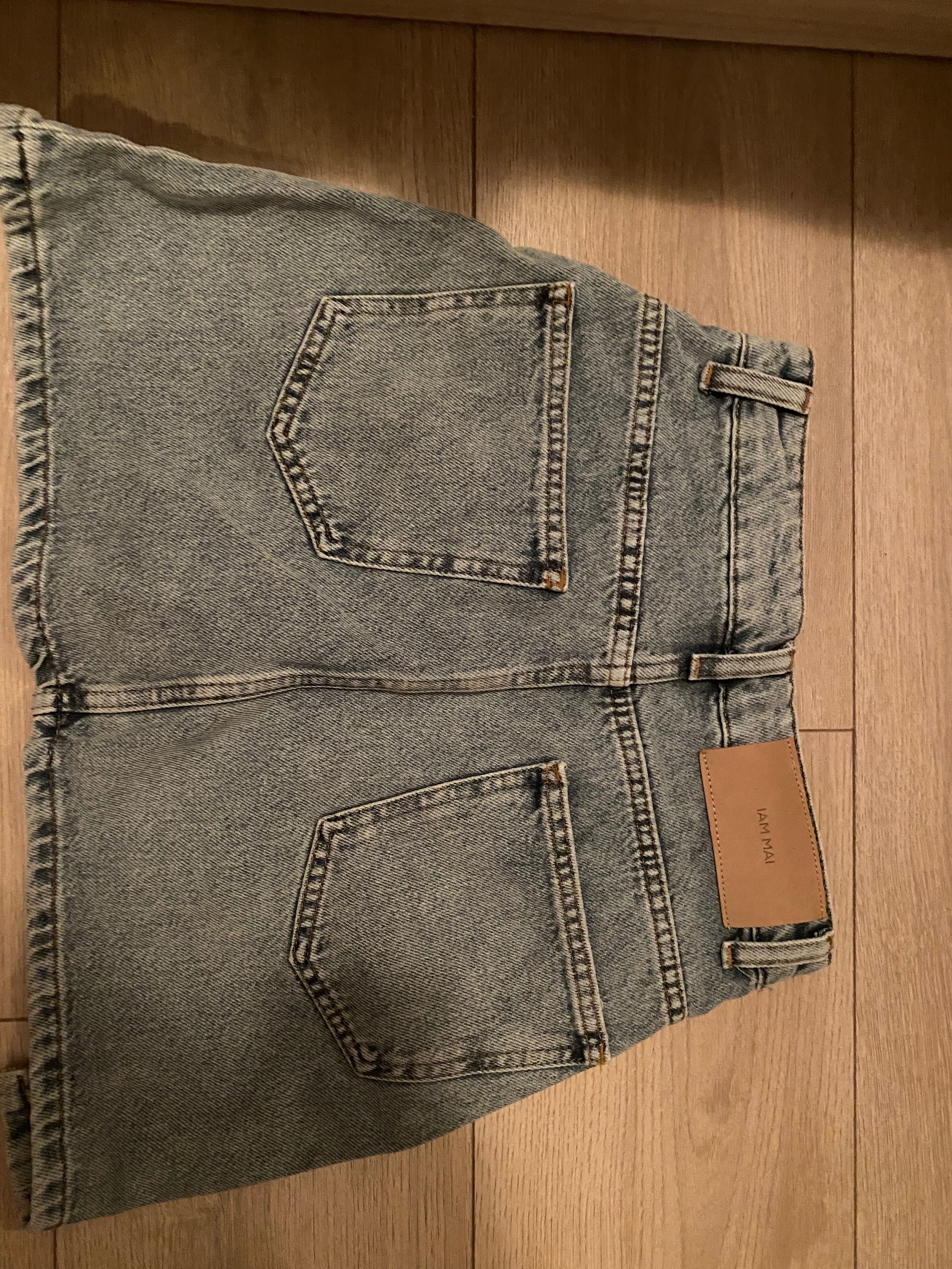 Marta İce Blue Mini Denim Skirt