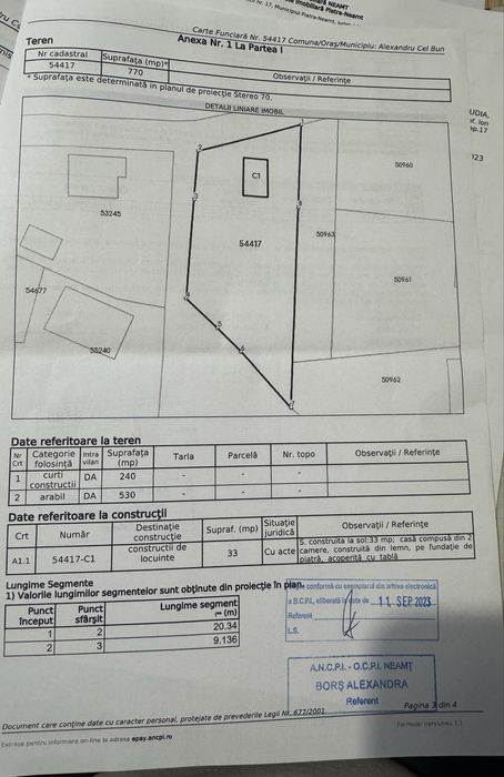Vand teren intravilan Str.Plopusor ,Alexandru Cel Bun
