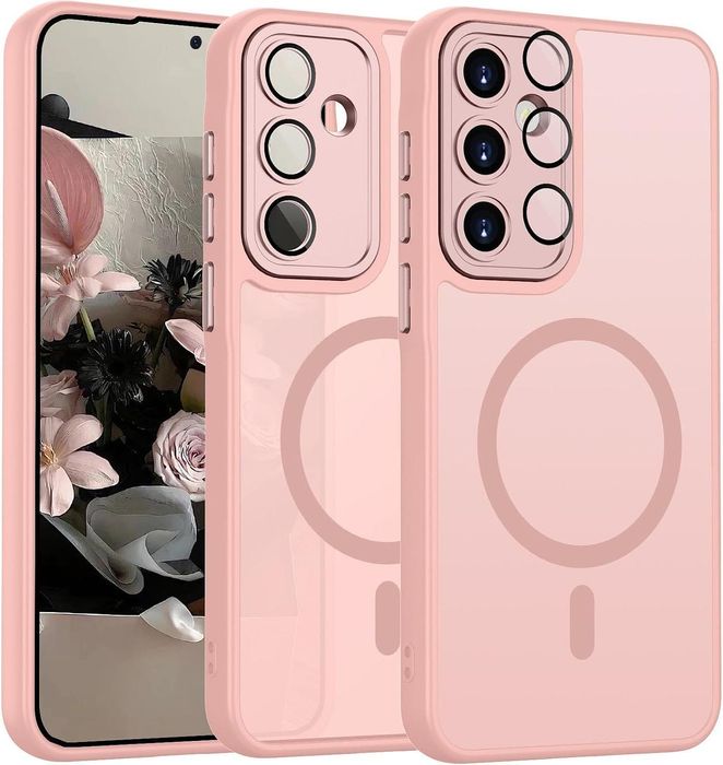 Матов magsafe кейс за samsung galaxy a36 - розов