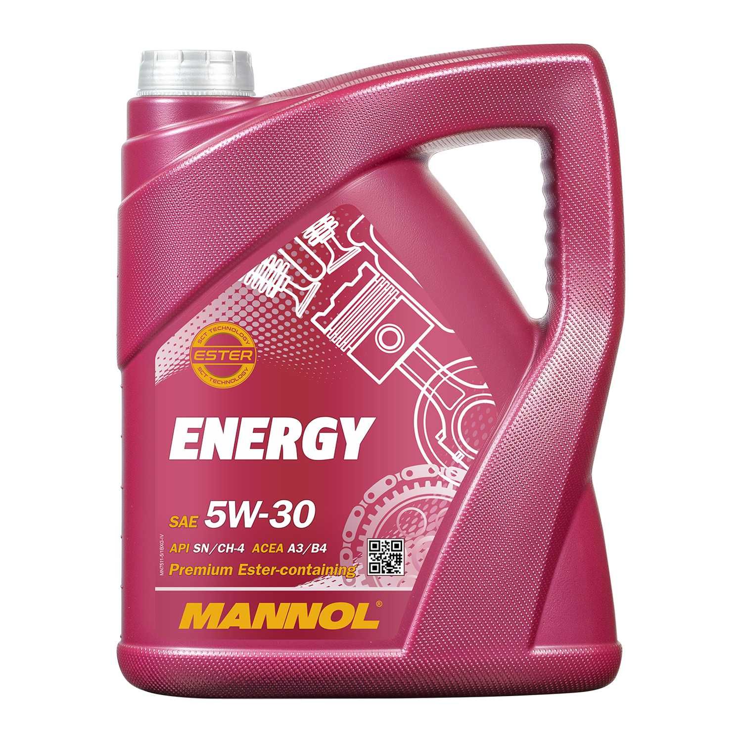 Моторно  масло MANNOL 5W30 Energy 4 X 5 Литра / 20 Литра