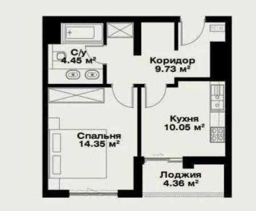 1 Комнатная Бизнес Класс ЖК Озмахал С РЕМОНТОМ Ozmahal Дархан