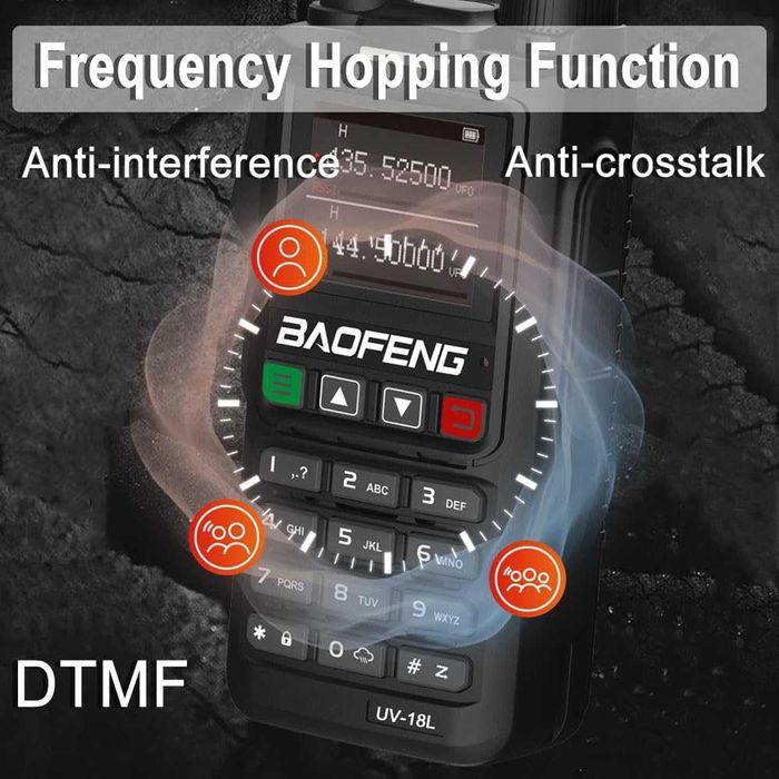 %Нова Baofeng UV-18Ultra 28w 13500mah Трибандова радиостанция до 50km%