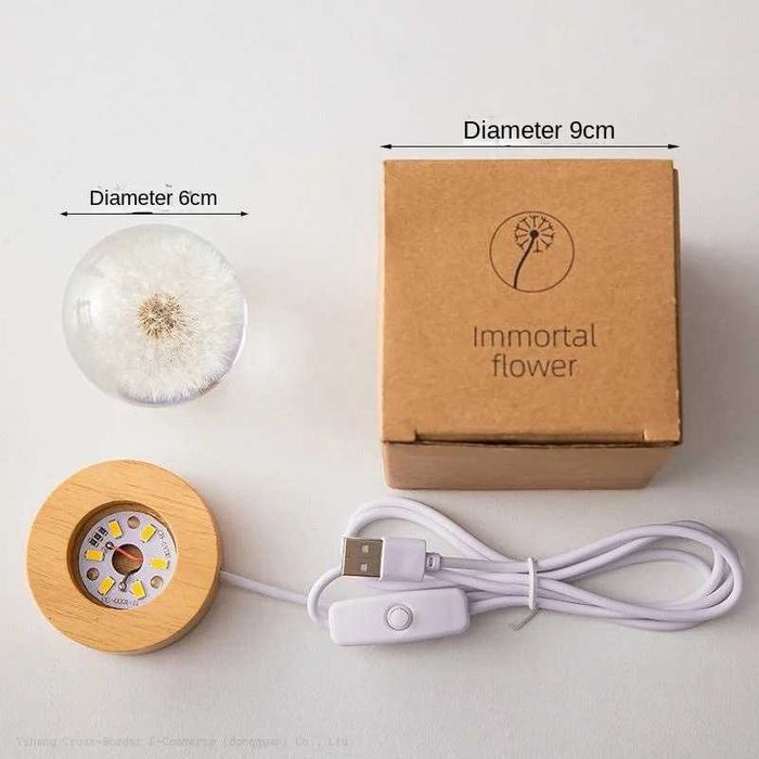 Ръчно изработени епоксидни лампи с цветя, безсмъртно цвете!