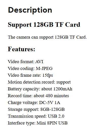 Мини камера с Wifi