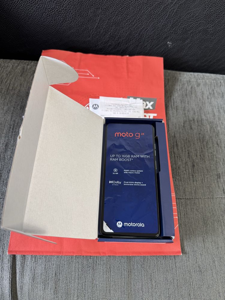 ^^^КАТО НОВ 128GB Motorola g24 5G Гаранция Техномаркет 2027 Green