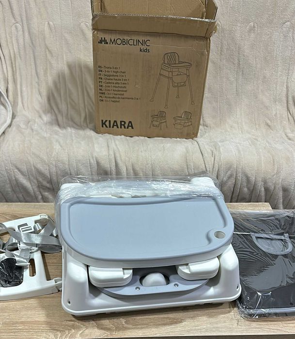 Mobiclinic® Kids, Scaun înalt pentru bebeluși, 3 în 1, Kiara