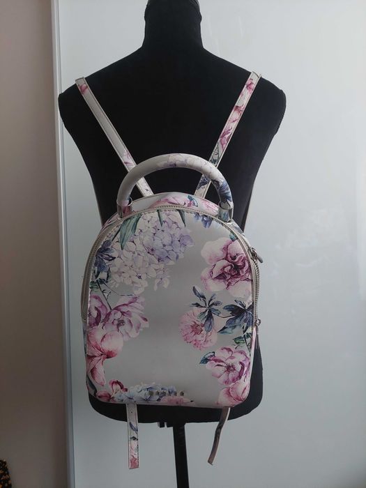 Rucsac cu motiv floral Mohito gri