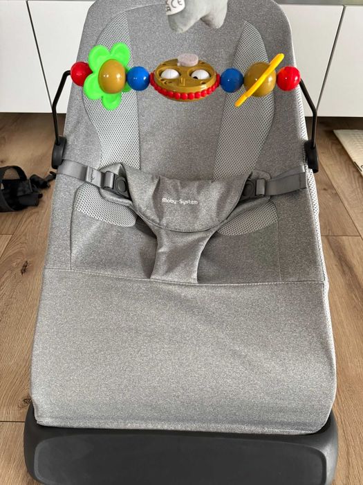 Fotoliu balansoar 2 în 1 Moby-Sistem LILY - gri