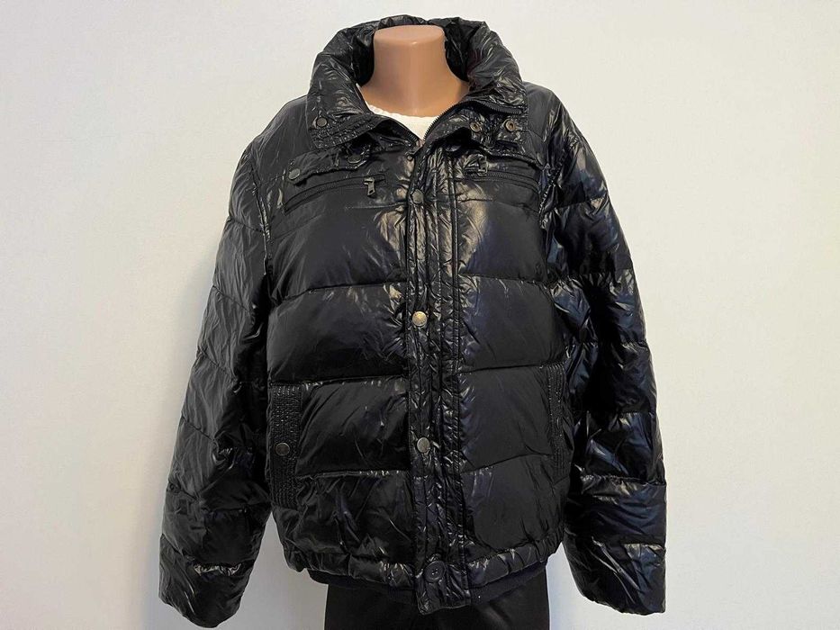 Geacă damă Trend mărimea XL – umplutură pene și puf, neagră lucioasă