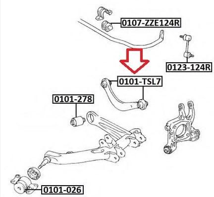 Brat punte spate Toyota Avensis 2003-2008 T25 48770-05010 ; 4877005010