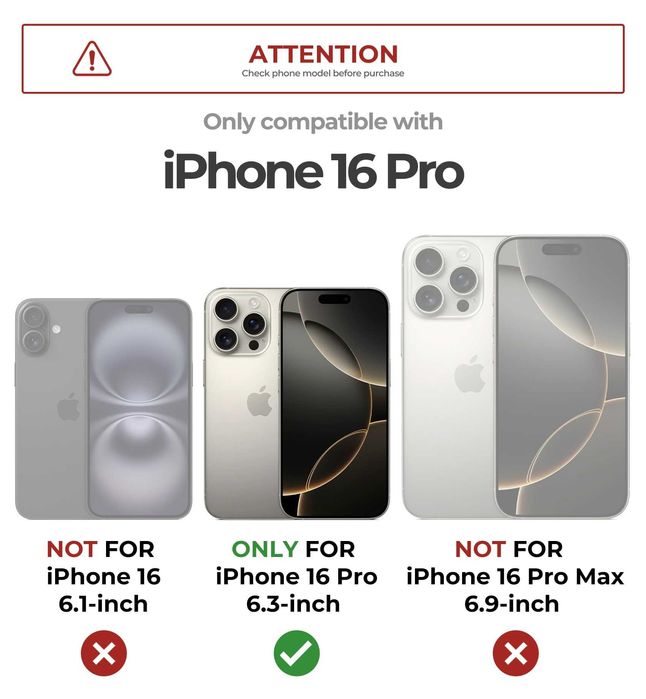 Husă Dexnor pentru iPhone 16 Pro pentru cameră și suport- Roșu, Verde