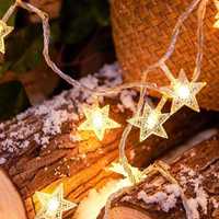 Коледни LED лампички "Звезди"