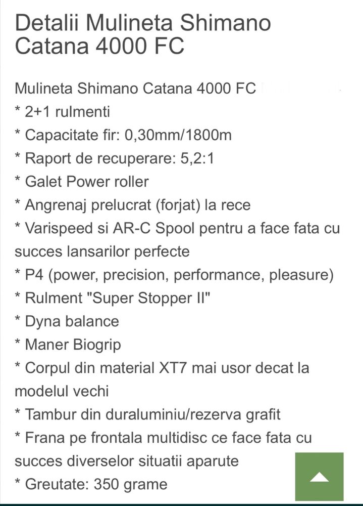 Mulineta Shimano Catana 4000 FC