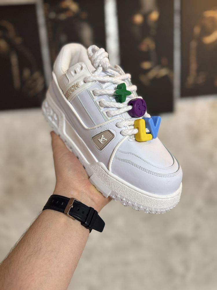 Adidasi Barbati Louis Vuitton Maxi Trainer White & Crem!