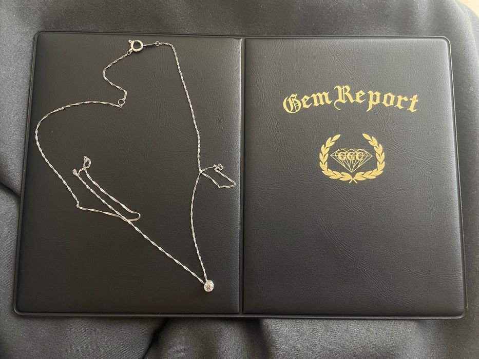 Lant din platina cu diamant natural