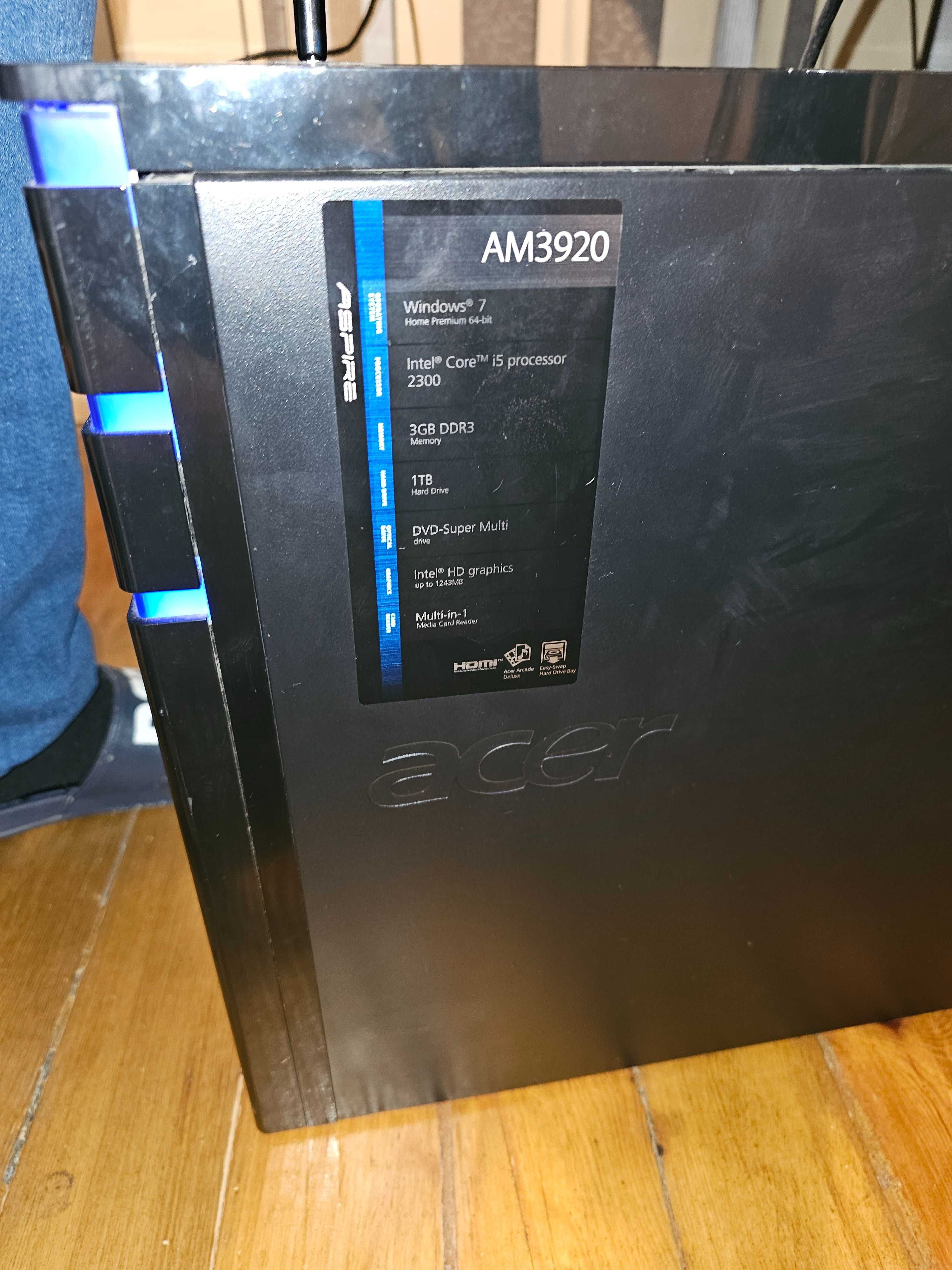 Acer Aspire AM3920 Intel® Core™ i5 i5-2300 3 GB DDR3-SDRAM 1 TB