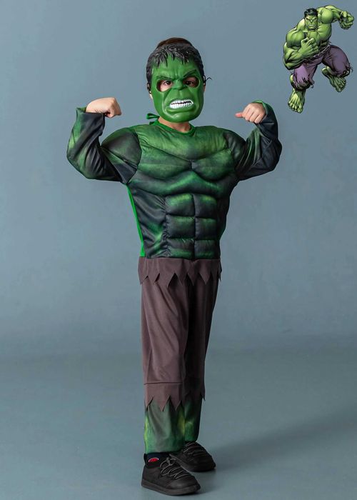 Детски костюм на Хълк Hulk с мускули и маска Костюм за деца на Хълк