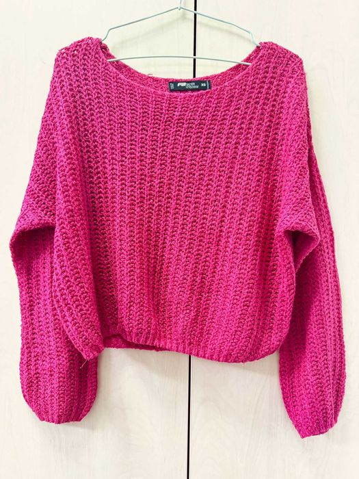 Pulover fucsia de iarnă