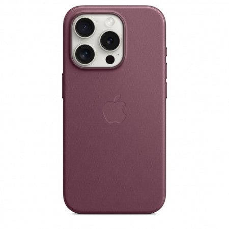 Husă Apple Originală din Piele pentru iPhone 15 Pro Mulberry