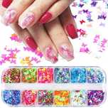 Fluturi strălucitori și colorati pentru unghii – Nail Stickers BJ