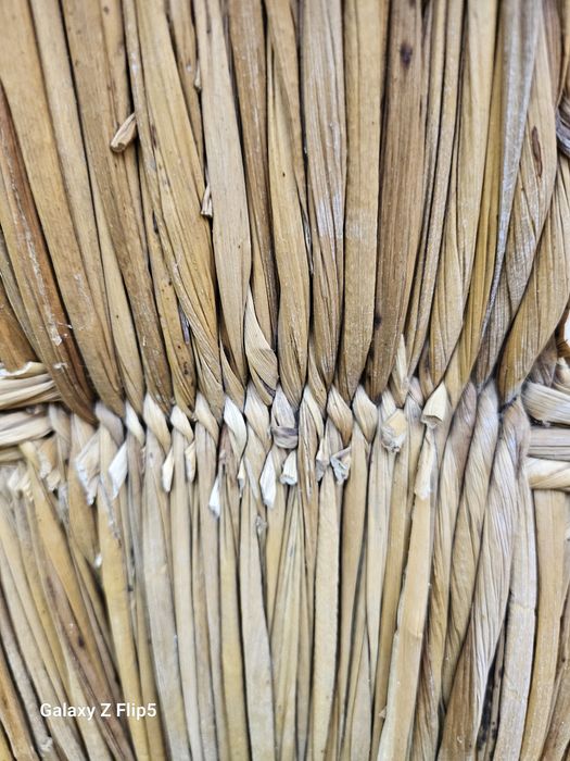 Масивен Трапезен комплект от Дъб и естествен ратан