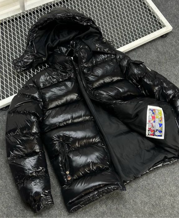 Geaca Maya Moncle r puffer lucioasa cu puf natural de gasca