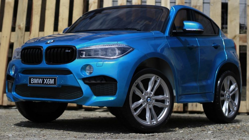 Masinuta electrica pentru 2 copii BMW X6M culoare Metalizata #Albastra