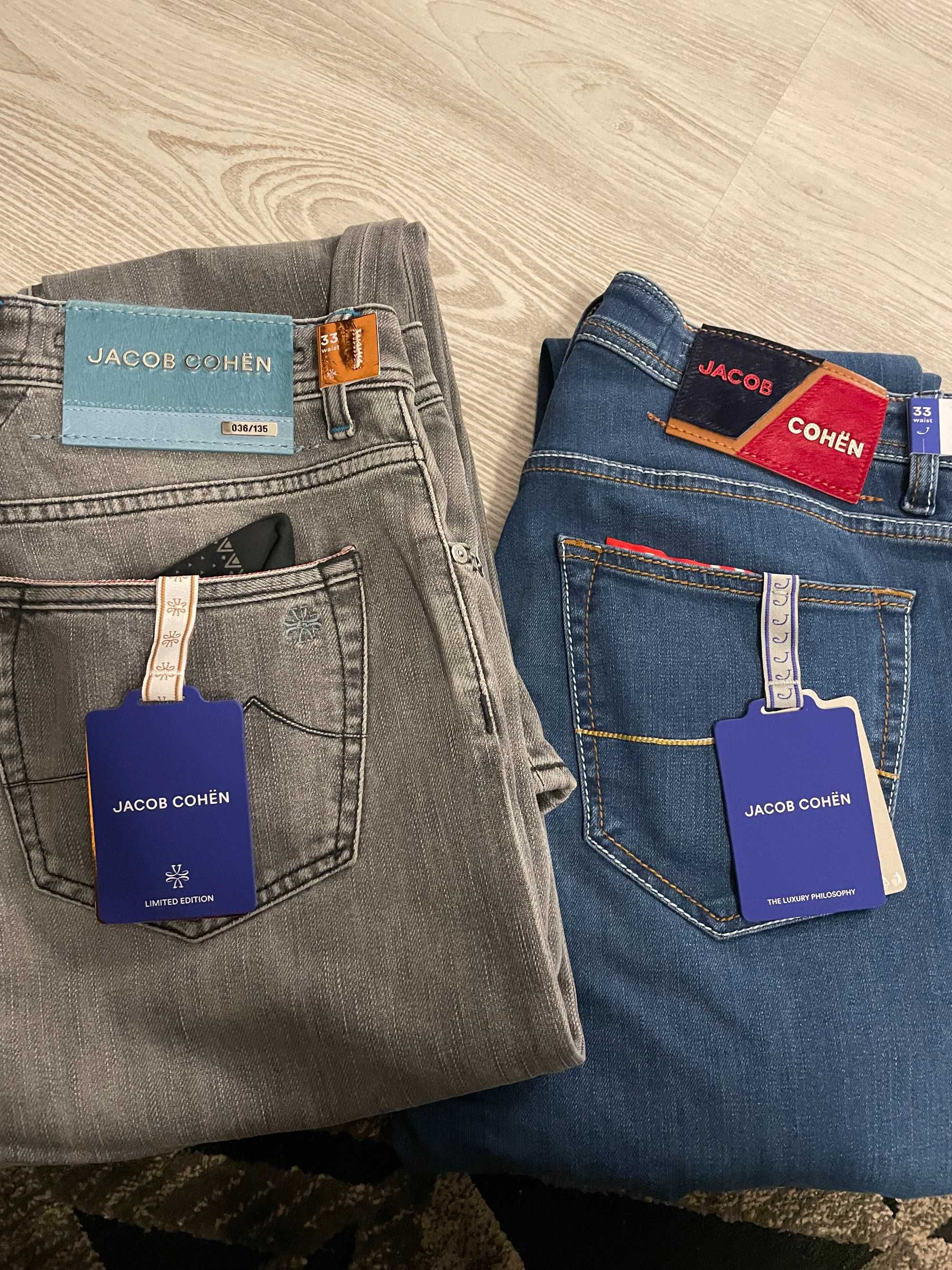 Jacob Cohen blugi 32-33-34 italy,  autentici, retail 625 euro