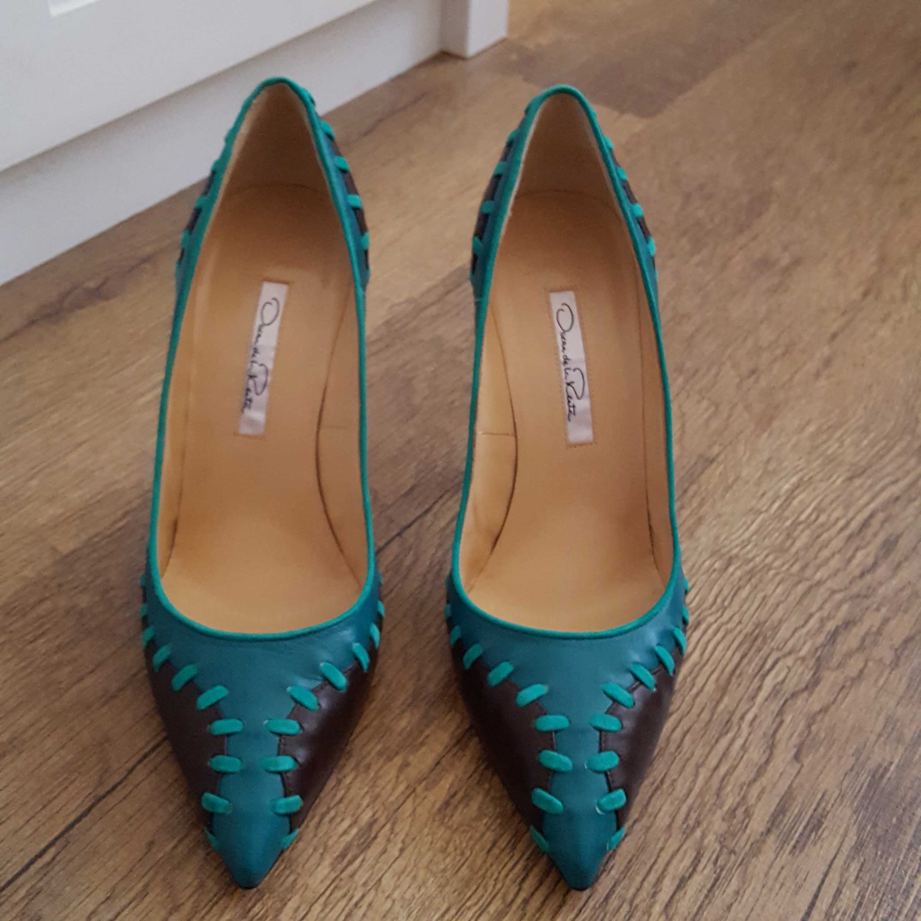 Oscar de la Renta Pumps verde negru marimea 38 1/2