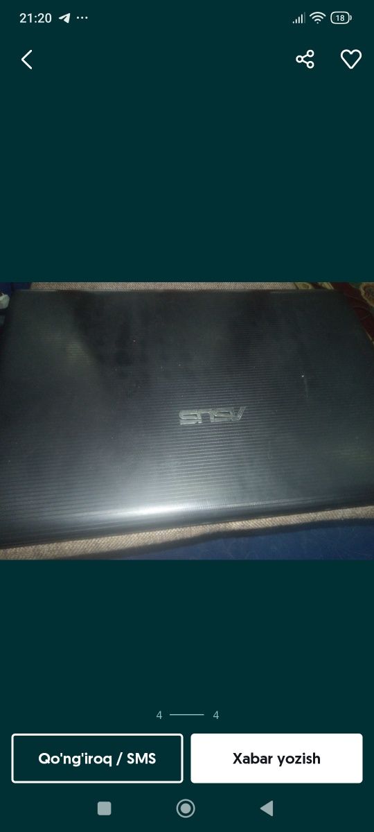 Asus noutbuk sotiladi