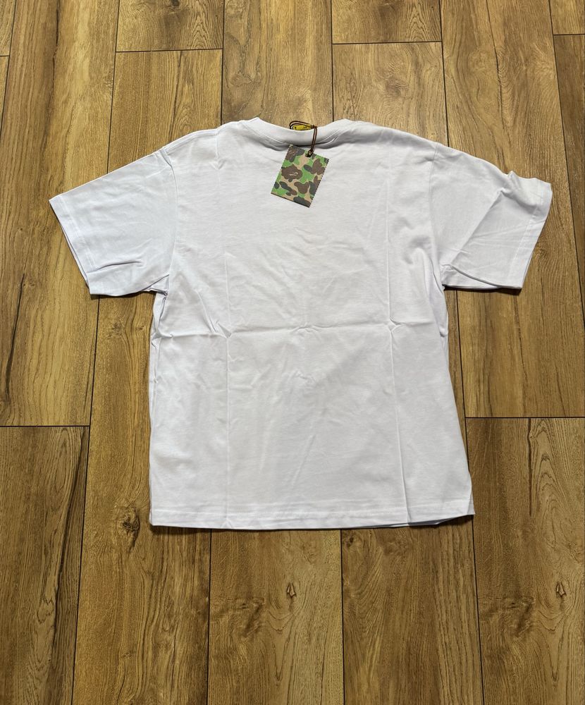Bape Green Camo Big Head White T-shirt
