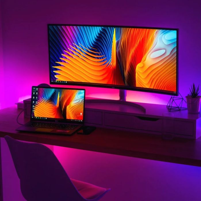 LICHIDARE STOC! Kit Banda LED Smart® RGB WiFi 5050 Google Home, Alexa