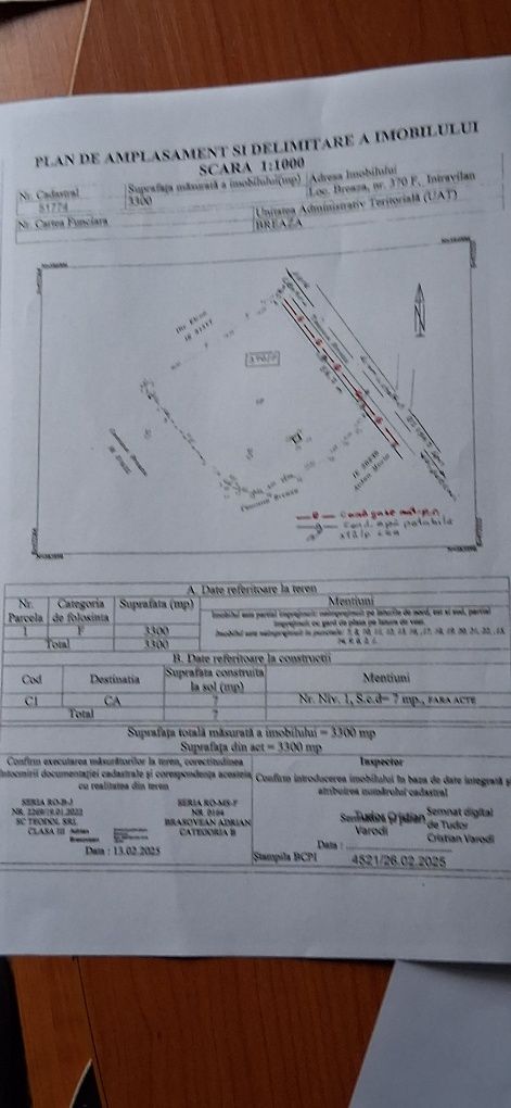 Teren Intravilan de vânzare, loc. Breaza, nr. 370F, MS