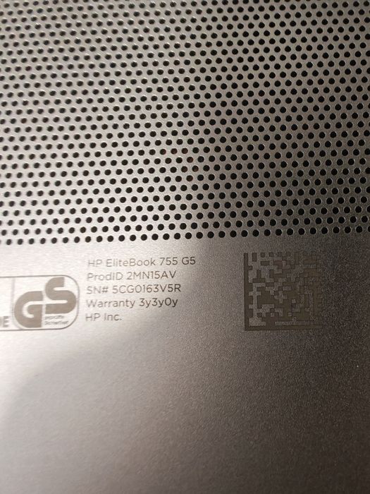 HP EliteBook, Ryzen5 pro, 12gb, 256gb