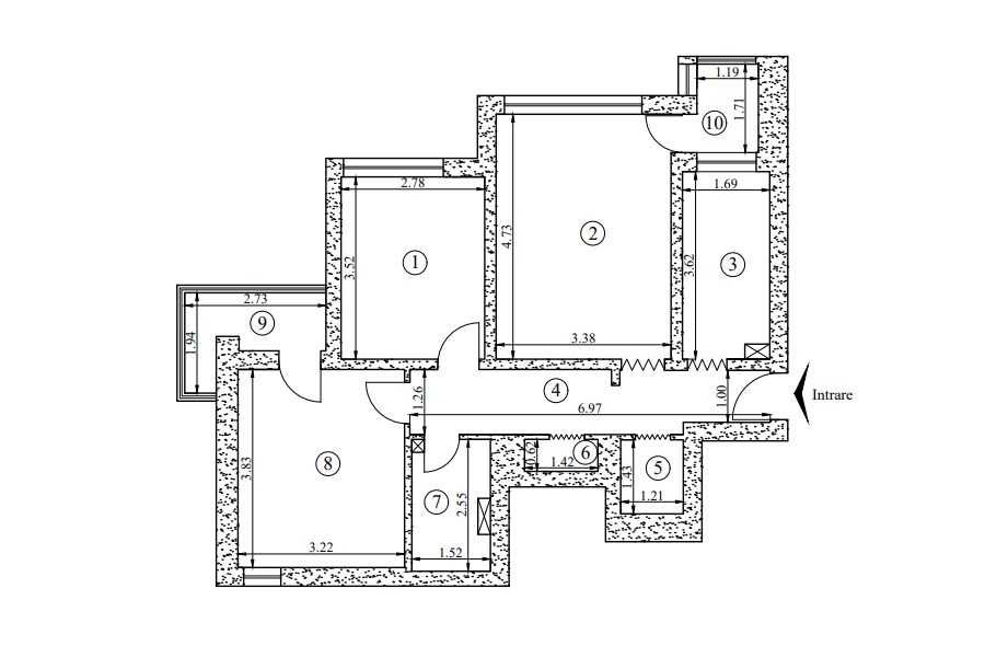 Apartament 3 camere pe B-dul Socola, Iași