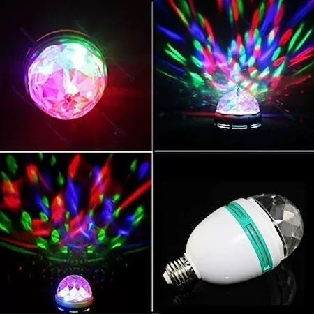 Bec disco led rotativ full color 3 W