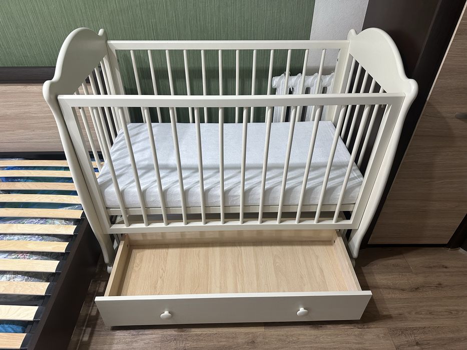 Манеж-кровать детский «Мишка» с матрацом 120*60см.