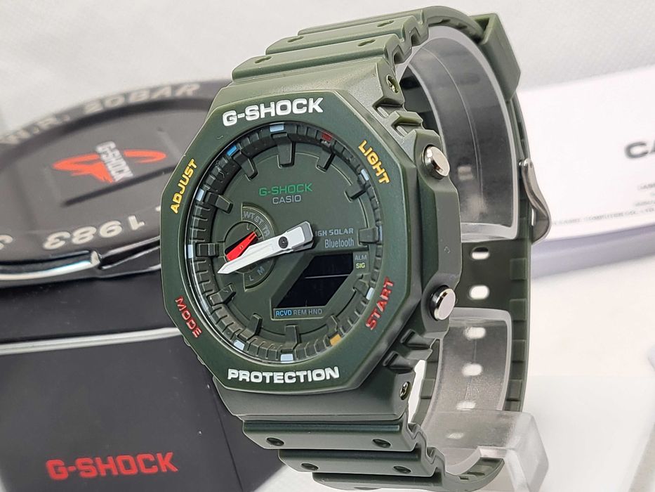 Ceas Sport Casio G-Shock GA-2100 Green Army – Nou, Garanție 2 Ani