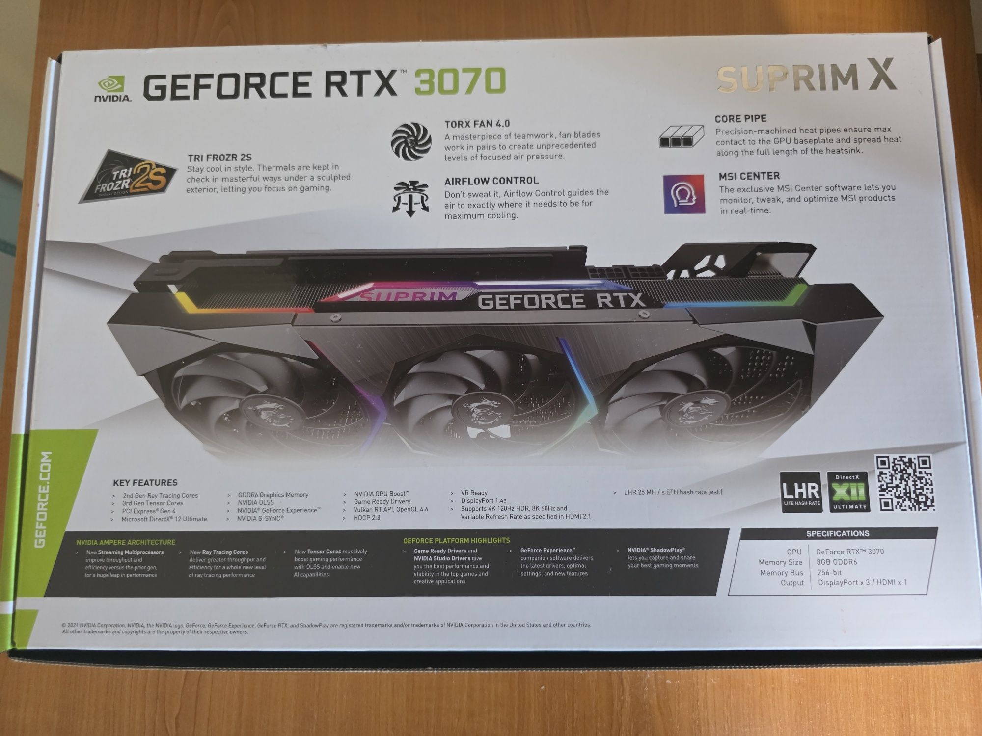 Видео карта MSI RTX 3070 Suprim X